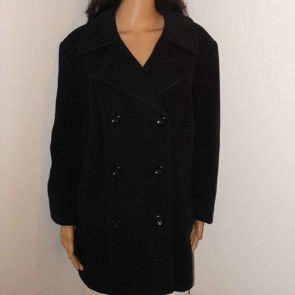 croft & barrow Jackets & Blazers - CROFT & BARROW BLACK PEA COAT SIZE 2X
